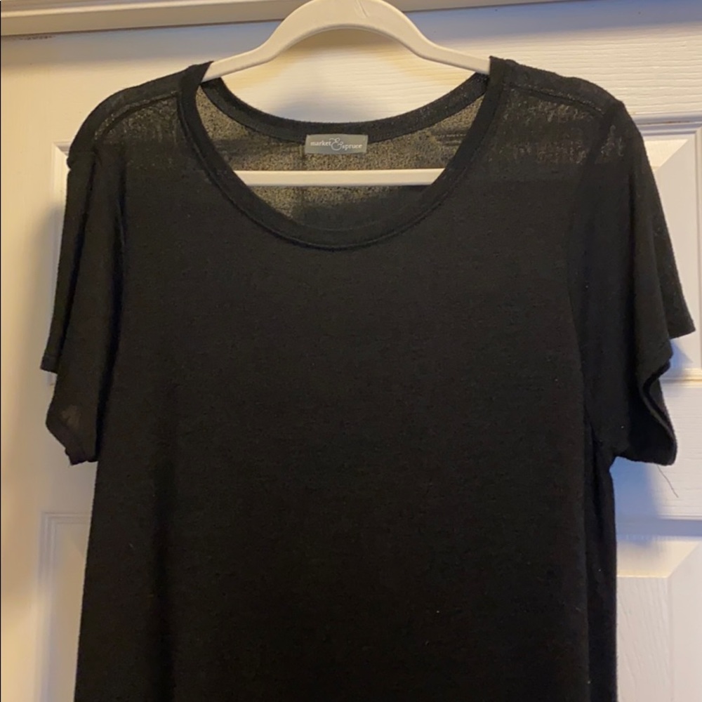 Market & Spruce black shirt